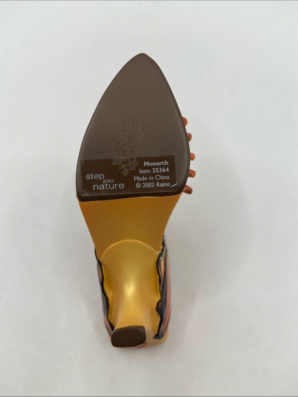 Just The Right Shoe by Raine Monarch Miniature Shoe Figurine Collectible